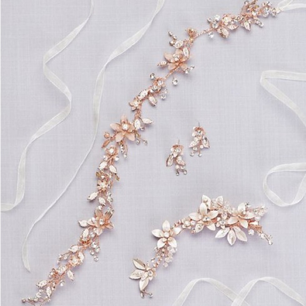 David’s Bridal Crystal Floral Sash